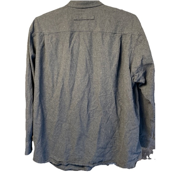 Duluth Trading Shirt Mens XL Gray‎ Free Swingin' Flannel Relaxed Fit Button Work - Picture 3 of 6